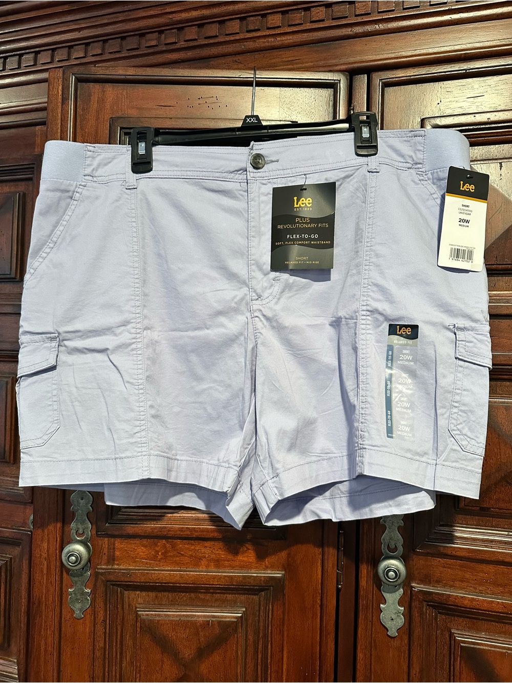 Lee Plus Lavender Cargo Shorts - Light Lavender